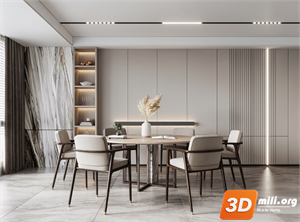 Dining Table Set Skp Files
